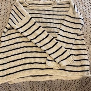 H&M Striped cable knit sweater